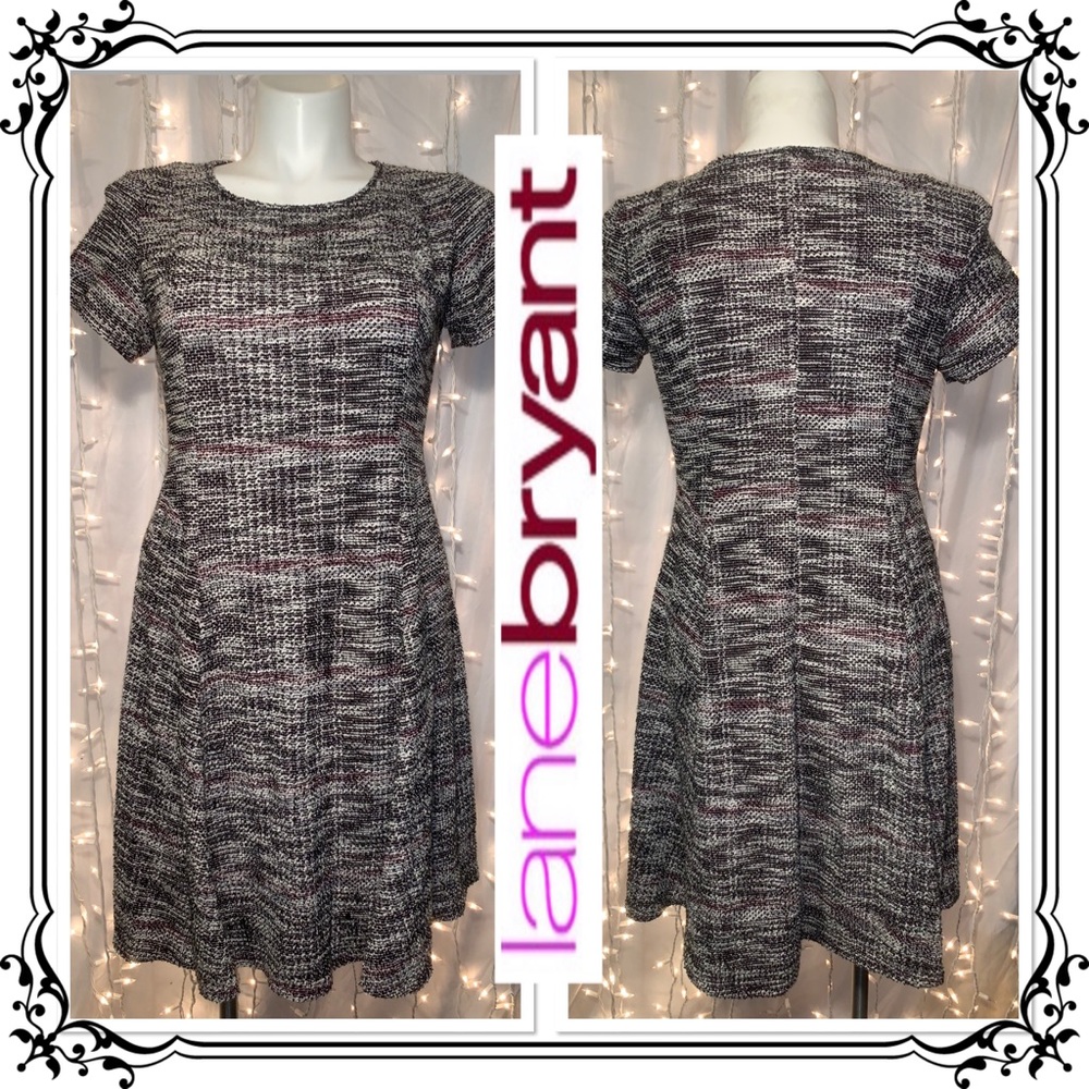 LANE BRYANT ⭐️ Fit & Flare Short Sleeve Mini Dress